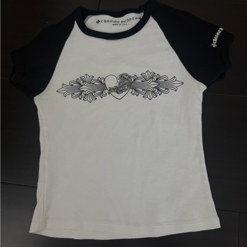 Chrome Hearts Black and White Graphic Tee